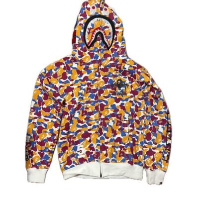Sudadera Bape LA 5th Anniversary Camu Shark Con Capucha y Cremallera