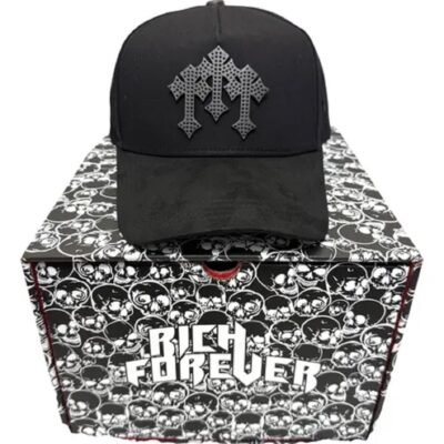 Gorra Gorras > Barbas Hats Cruces Silver Chrome I Blackout en Caja, Original